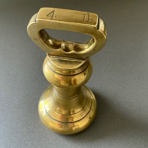 Vintage brass 4lb - brass, weight