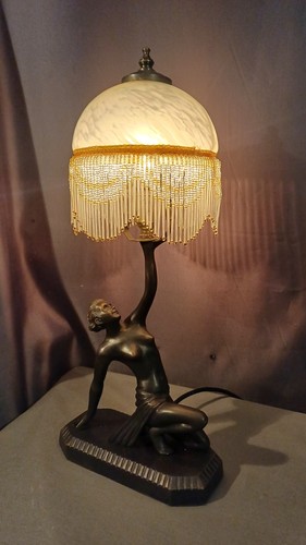 Art deco style reclining lady - reclining,