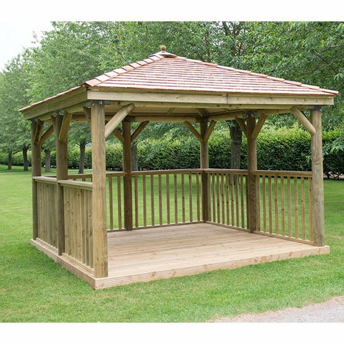 Gazebo square wooden - square,