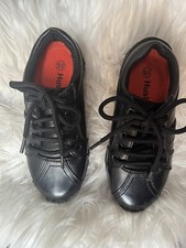 Hush Puppy Boy Girl Strong Water Proof WaterResistant Leather School Shoes Black