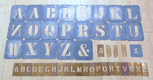 Vintage zinc and brass letter - zinc,