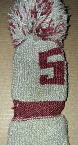Vintage knitted pom - pom-pom, golf