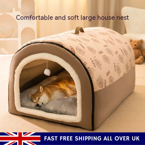 Winter dog kennel warm - winter,