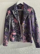 LILAC PURPLE GOLD BLAZER JACKET 38 OR 12 SMART PARTY WINTER SUMMER HOLIDAY GLAM