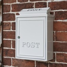 White wall mounted - post, box