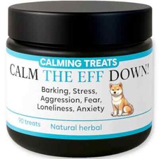 Dog Calming Treats for Barking Anxiety Stress Fear Training - Hemp Tablets Chews