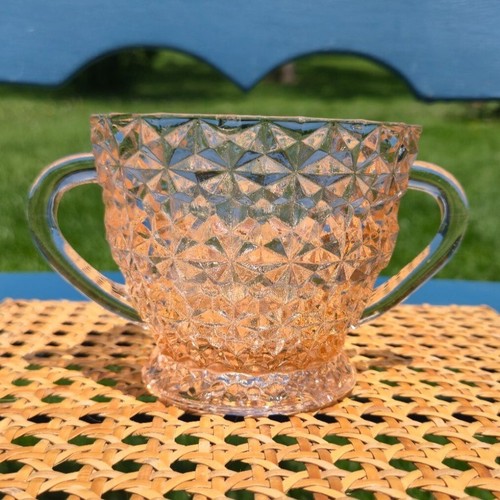 1940s pink jeanette - pink, glass