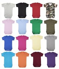 Plain 100% Cotton BABY GROW BOY/GIRL Babygrow short sleeve Bodysuit Vest Newborn