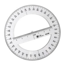 360 Degree Large Protractors Arm Ruler 25cm Angle Measurement Drafting Tool for