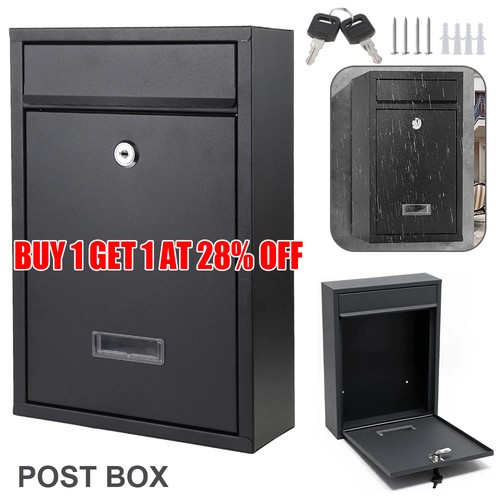 Large black lockable post - large, box