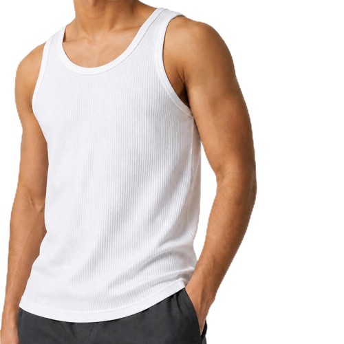 Men cotton ribbed - men's, top