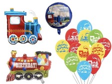 TRAIN Birthday Balloons Party