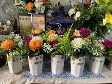 Wedding table decorations Afibel Pottery X 8 Pots With Artificial Flowers