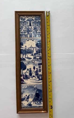 Delft blue vertical wall panel - blue,