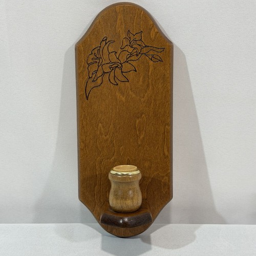 Vintage wooden wall sconce - wall,