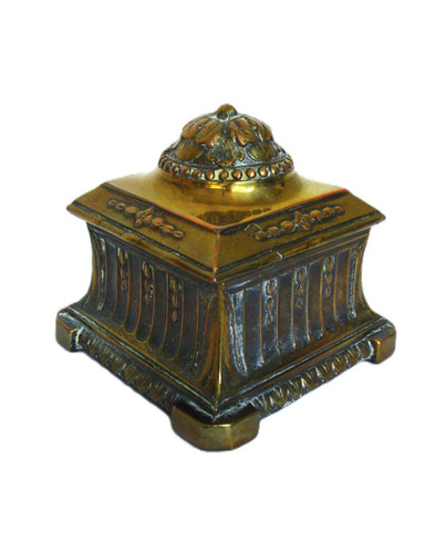 Victorian ink well brass - victorian,