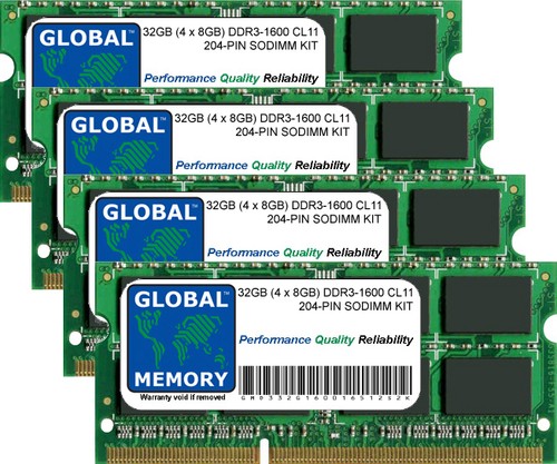32gb 4x8gb ddr3 1600mhz - 32gb,