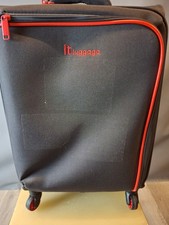 IT Luggage Lightweight  4 Wheel Small 55cm Suitcase Case Cabin Travel Grey AJ905