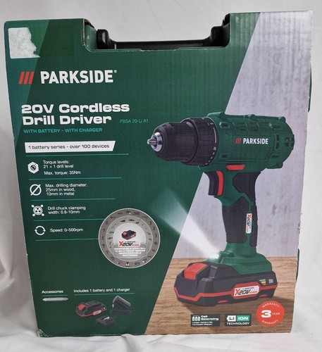 Parkside 20v cordless - 20v, drill