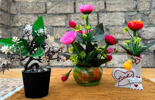 Piece artificial flower - 3-piece,