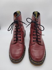 Dr. Martens 1460, Cherry Red, Leather, 8 Eyelet Boots, Made in England, UK 8 