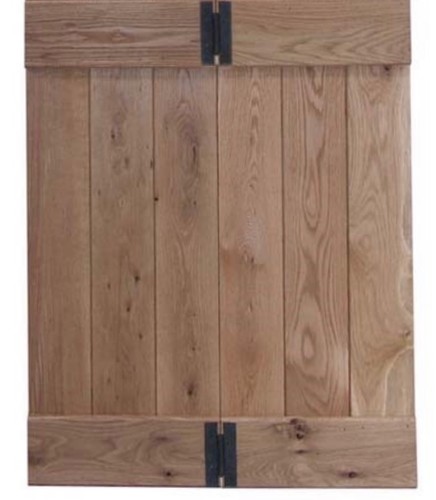 Rustic oak folding shutters - oak, bi-folding