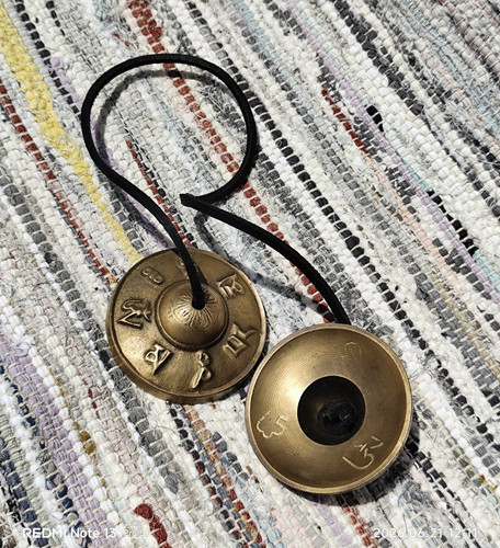 Pair brass tibetan tingsha - brass,