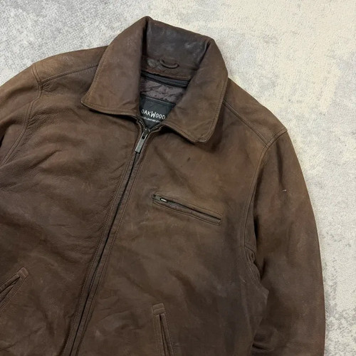 Vintage oakwood leather jacket - vintage,