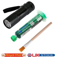 MECHANIC UV Curable Solder Mask Soldering PCB Repair Paint 10cc UV Torch & Brush