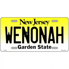 Wenonah New Jersey Metal Sign