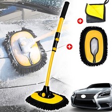 Telescopic Car Wash Mop Adjustable Long Handle Brush Vehicle Cleaning Tool Kit
