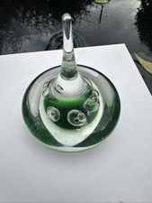 Vintage Tear Drop Hand Blow Glass Paperweight