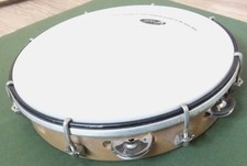 RARE STAGG 10" ADJUSTABLE TENSION TAMBOURINE, GOOD, USED - LONG RETIRED MODEL