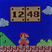esp32 led matrix mario clock