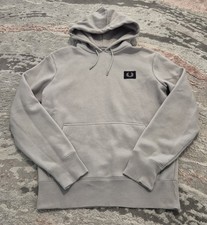 Fred Perry Badge Hoodie - Size S - Grey Hoodie