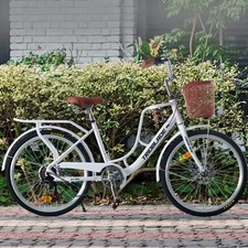 White Adult Bike 24/26 Inch