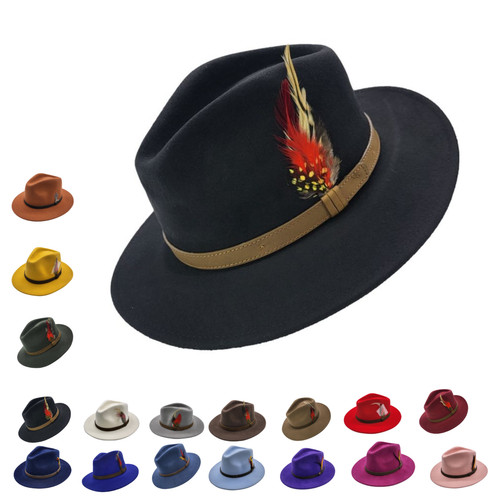 Premium wool fedora - fedora, hat