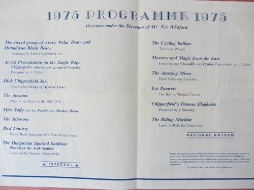Chipperfields circus 1975 - chipperfields,
