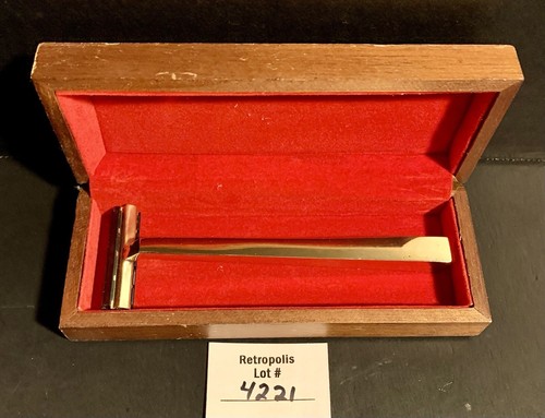 Gold safety razor with wooden - gold,