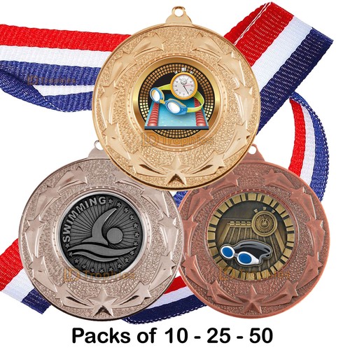 Swimming medals ribbons - swimming,