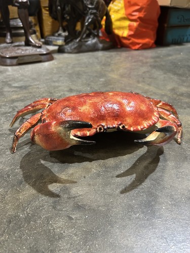 Cast iron crab sculpture - sculpture,