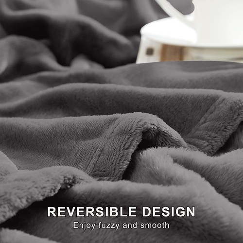 Faux fur fleece throw - fur,