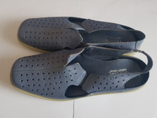 Hotter Comfort Concept Saffron Blue Cut-Out Slingback Loafers Shoes Size 7