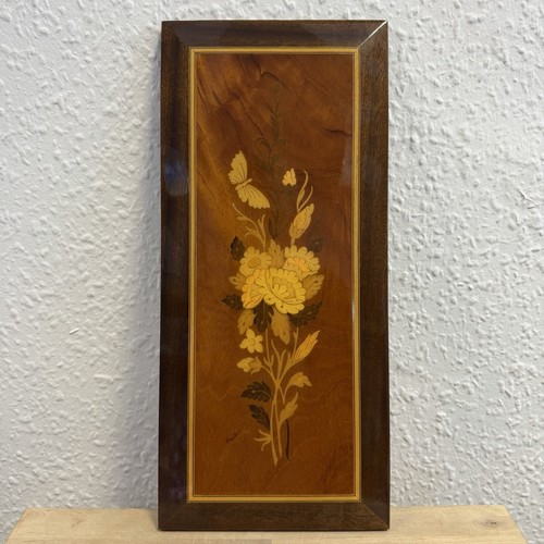 Vintage wood marquetry picture - vintage,