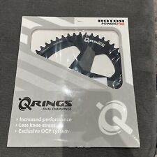 Rotor Q Rings Oval Chainring 54T Black 