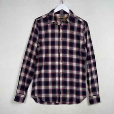 Line of Trade Plaid Flannel Long Sleeve Button Up Shirt Multi Color Men's Small