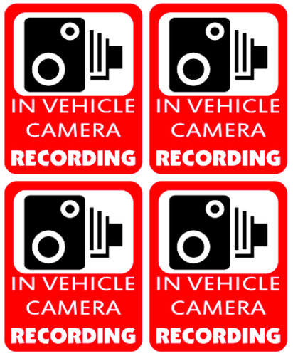 Vehicle camera stickers - 4,