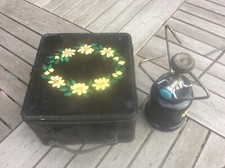 Vintage Painted BargeWare Camping Gaz Gas Stove Cooker Tin Box VW Camper Fishing