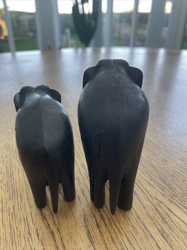 Pair vintage small ebony - pair,
