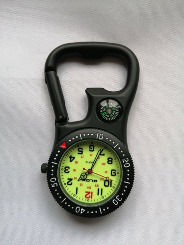 Black carabiner sprung - black,